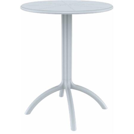 SIESTA Octopus Round Bistro Table Silver Gray ISP160-SIL